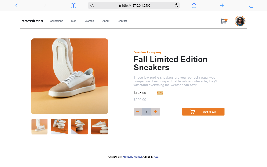 E-commerce page